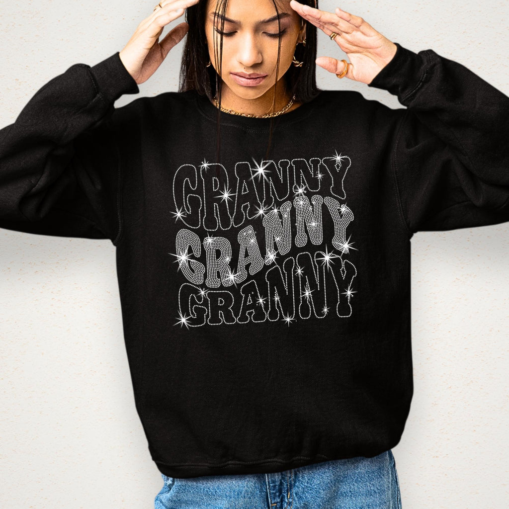 Granny Rhinestone T-Shirt: Sparkling Grandma Era Tee