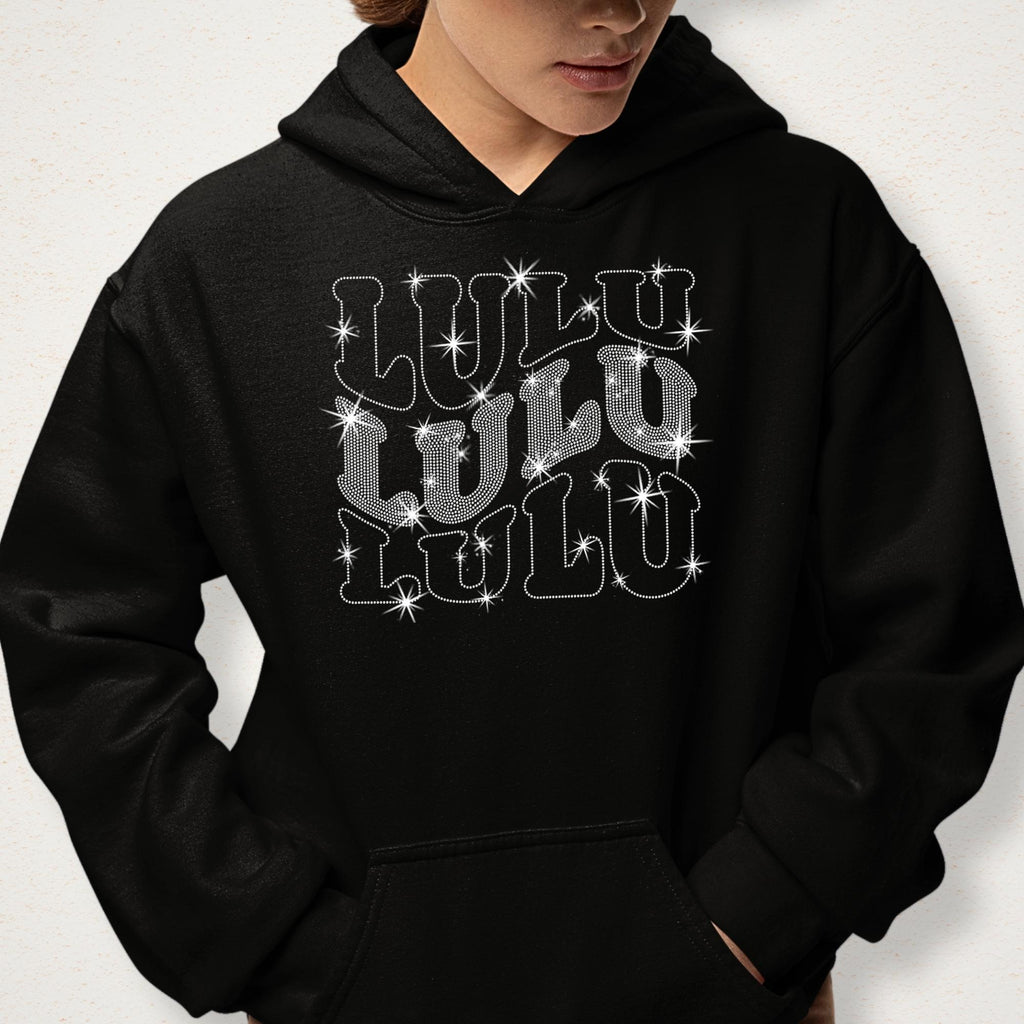 Lulu Rhinestone Sweatshirt, Unique Design Tee-Shirt For Best Grandma, Birthday or Mothers Day Gift Ideas, Women's Matching Shirt