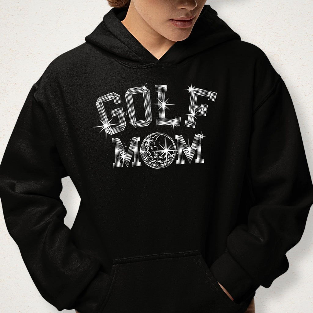 Golf Mom Rhinestone Shirt: Sparkly Golf Lover Tee & Sweatshirt