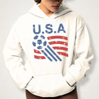 USA Soccer Rhinestone Shirt: Sparkly Patriotic Flag Tee