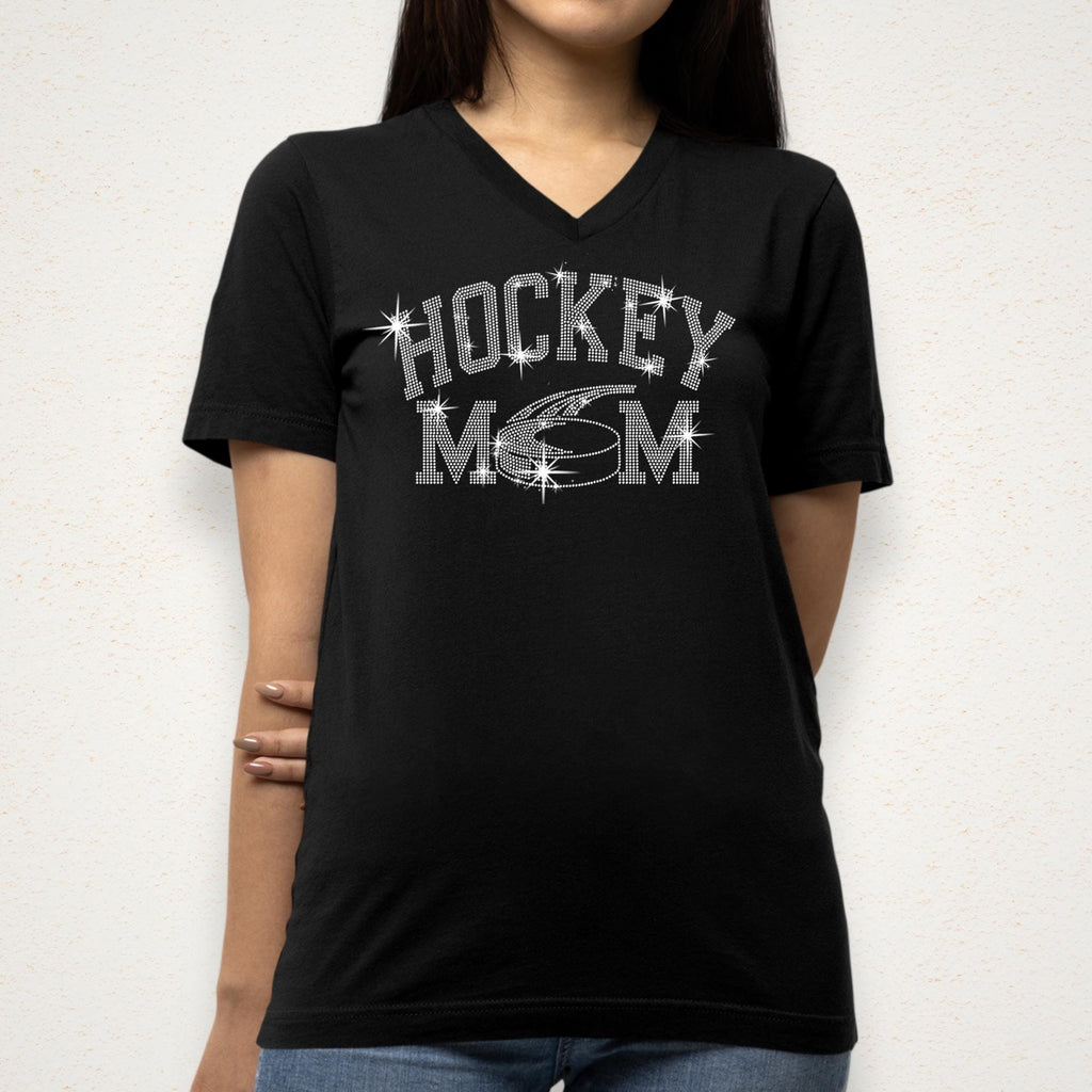 Hockey Mom Rhinestone Shirt: In My Hockey Mom Era Tee & Long Sleeve