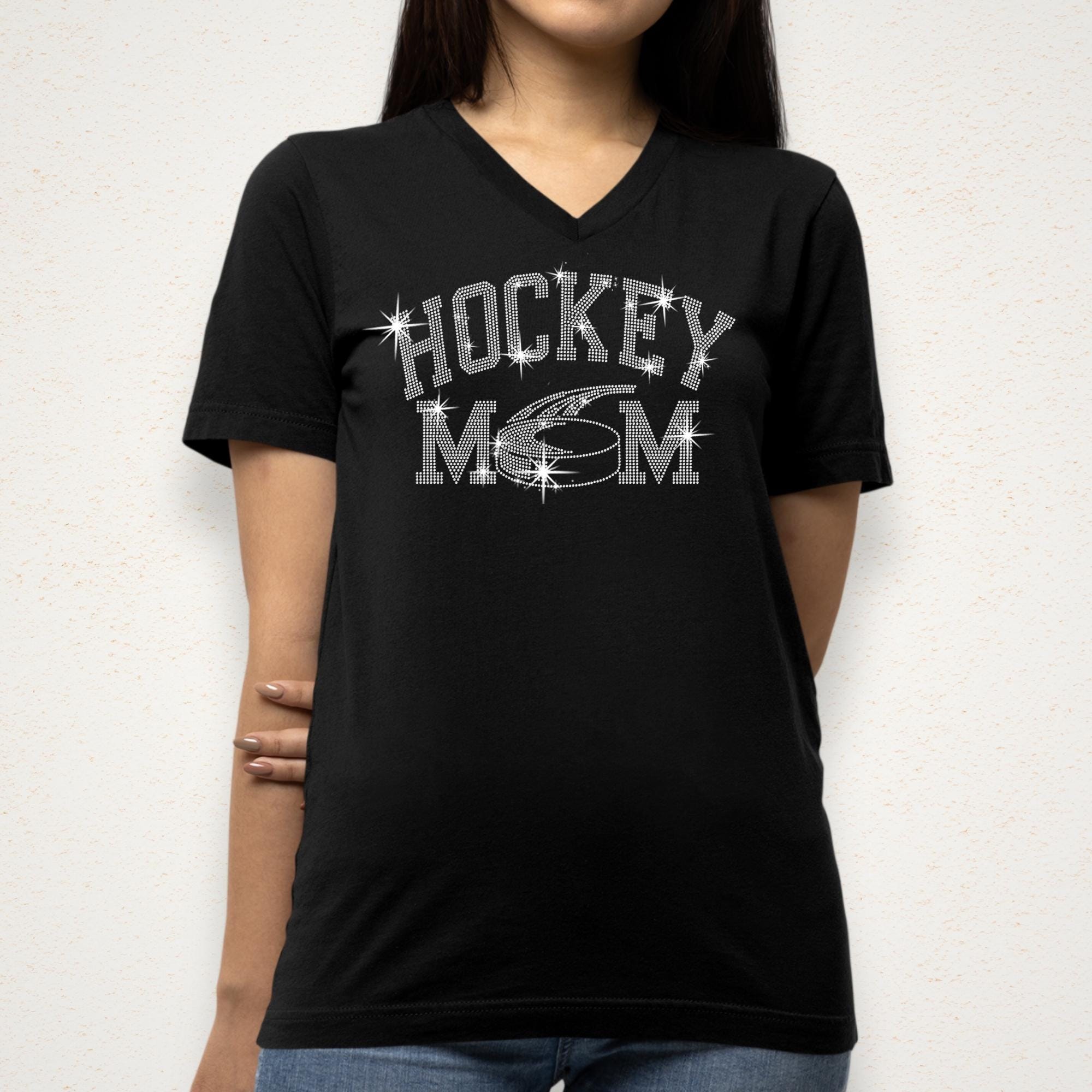 Hockey Mom Rhinestone Shirt: In My Hockey Mom Era Tee & Long Sleeve