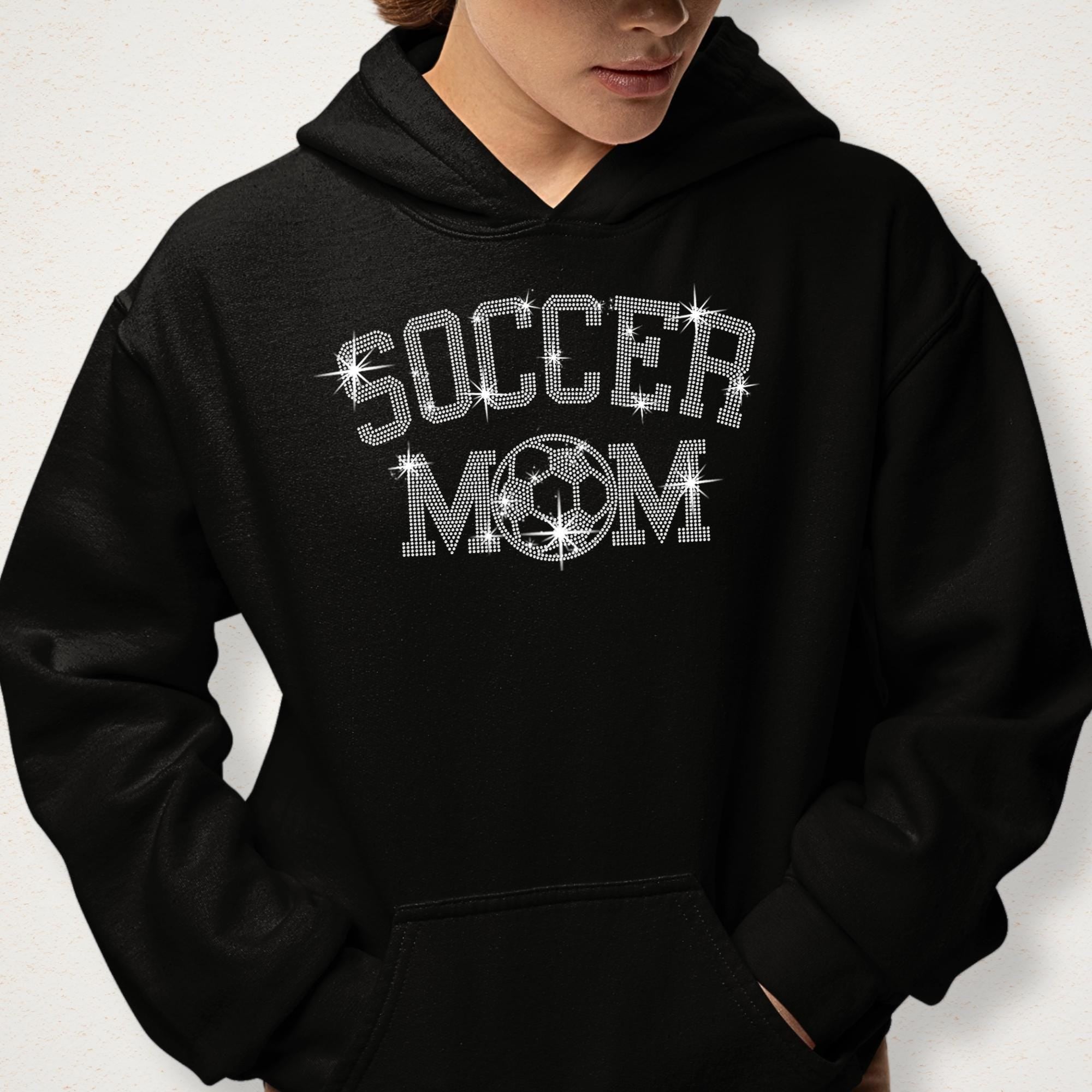 Soccer Mom Rhinestone Shirt: Sparkle Sports Parent Tee