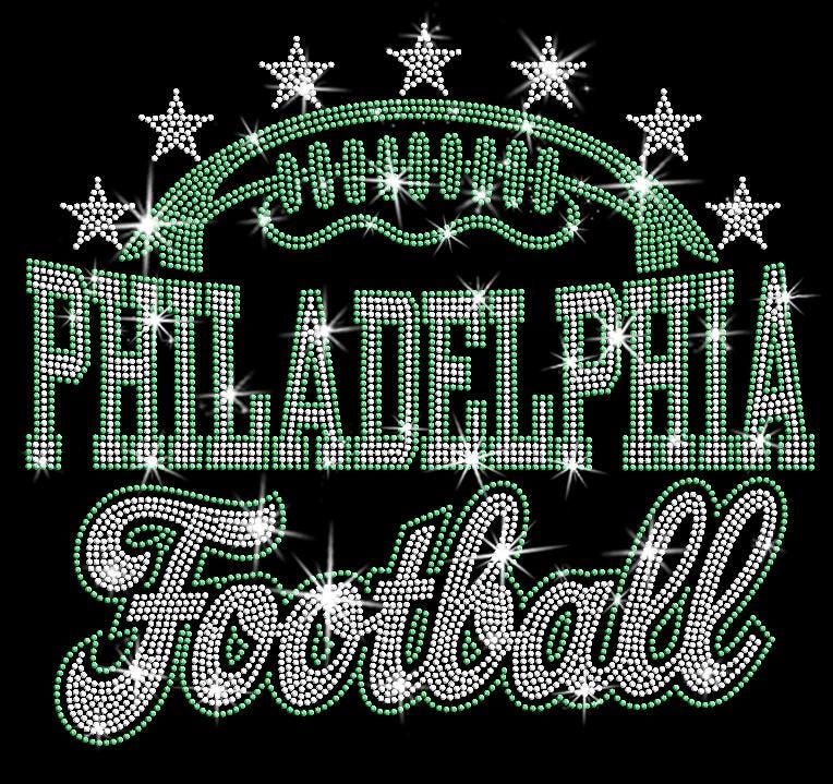 Philadelphia Football Rhinestone Shirt: Sparkling Game Day Football Fan Tee