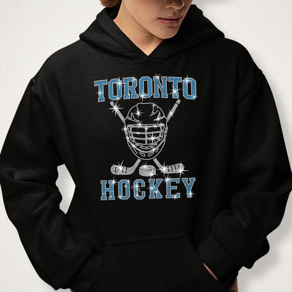 Toronto Hockey Rhinestone Shirt: Hockey Mom Bling Outfit