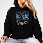Rhinestone Detroit Game Day T-Shirt: Bling Football Season Stadium Outfit