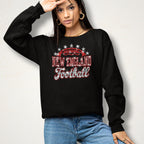 New England Rhinestone Football Shirt: Football Games Lover Sparkle Tee
