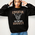 Edmonton Ice Hockey Rhinestone Shirt: Hockey Fan Bling Apparel
