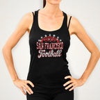 San Francisco Football Rhinestone Shirt: Sports Season Football Teams Bling Tee