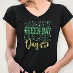 Green Bay Rhinestone Game Day T-Shirt: Sportwear Tailgate Trend Tee