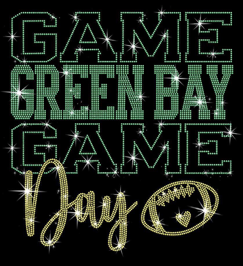 Green Bay Rhinestone Game Day T-Shirt: Sportwear Tailgate Trend Tee