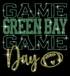 Green Bay Rhinestone Game Day T-Shirt: Sportwear Tailgate Trend Tee