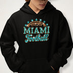 Miami Rhinestone Football Shirt: Game Day Sports Team Apparel