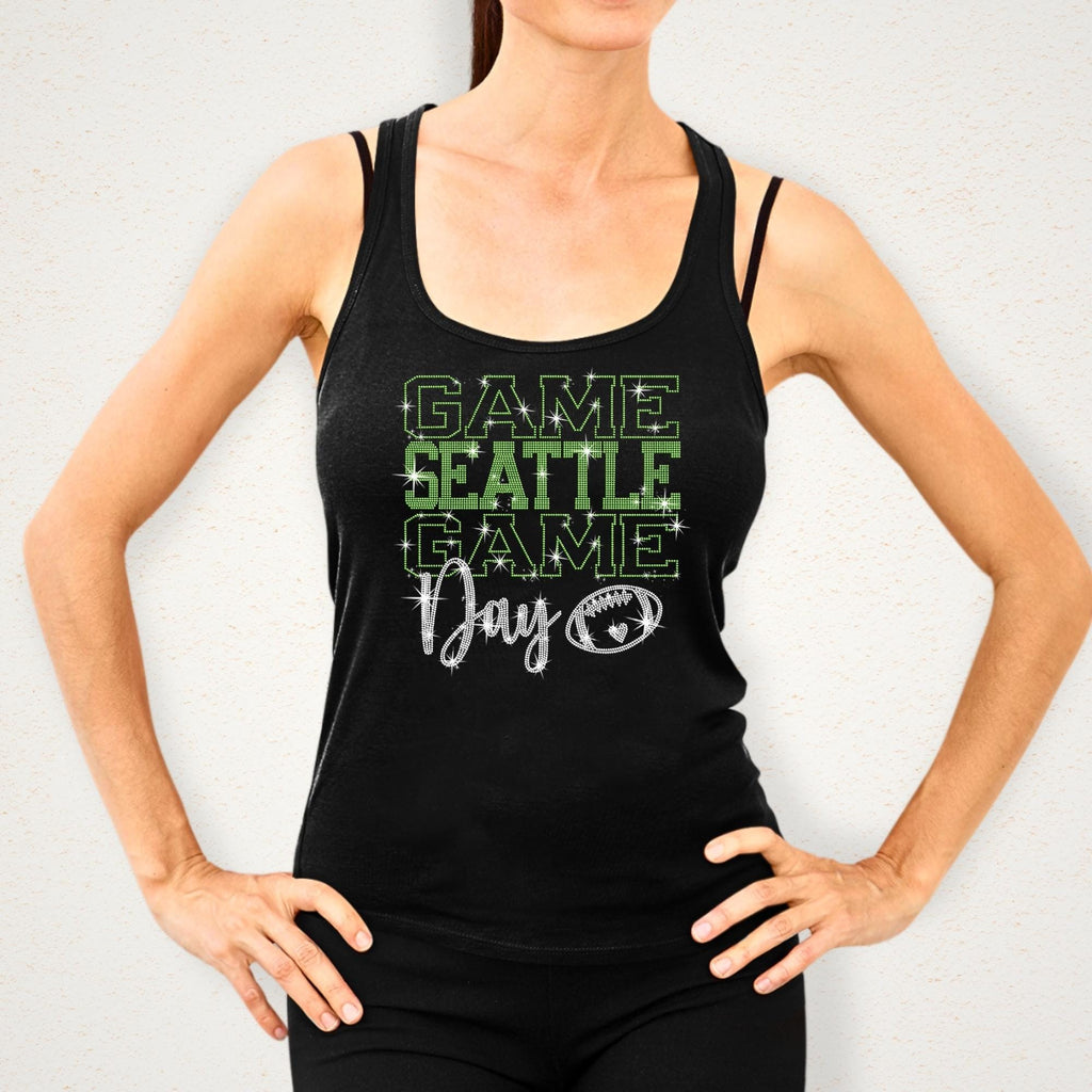 Seattle Rhinestone Game Day Shirt: Seattle Football Fans Outfit