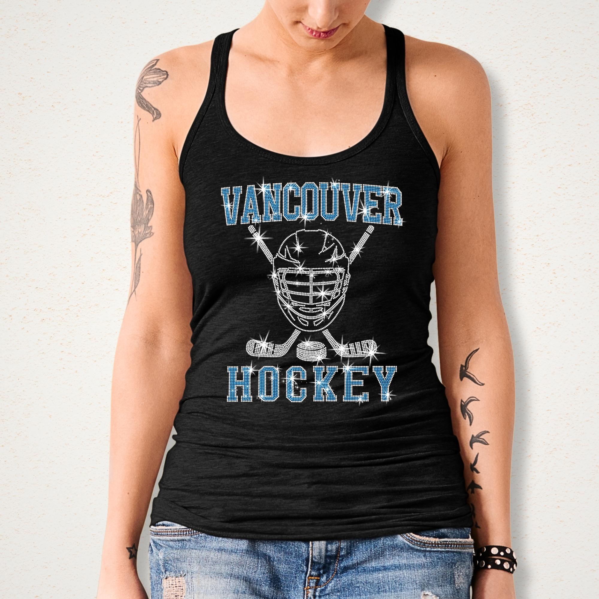 Vancouver Hockey Rhinestone Shirt: Sparkling Hockey Tournament Tee