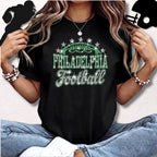 Philadelphia Football Rhinestone Shirt: Sparkling Game Day Football Fan Tee
