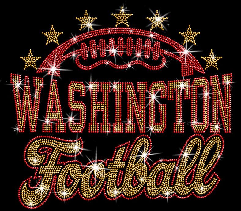 Washington Football Rhinestone Shirt: Sparkling Tailgate Party Outfit