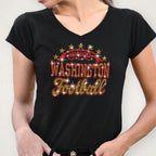 Washington Football Rhinestone Shirt: Sparkling Tailgate Party Outfit