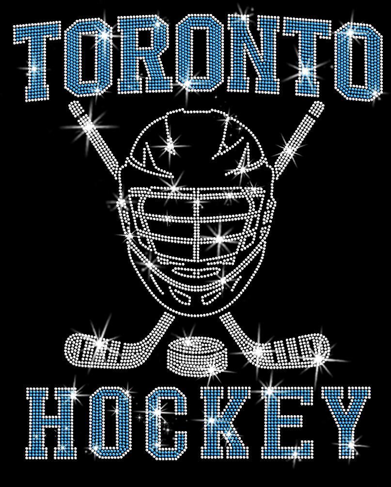 Toronto Hockey Rhinestone Shirt: Hockey Mom Bling Outfit