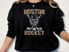 Boston Hockey Rhinestone T-Shirt: Retro Game Day Sparkle Top
