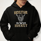 Boston Hockey Rhinestone T-Shirt: Retro Game Day Sparkle Top