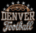 Denver Football Rhinestone Shirt: Sparkly Game Day Stadium Outfit