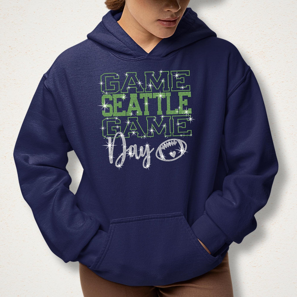 Seattle Rhinestone Game Day Shirt: Seattle Football Fans Outfit