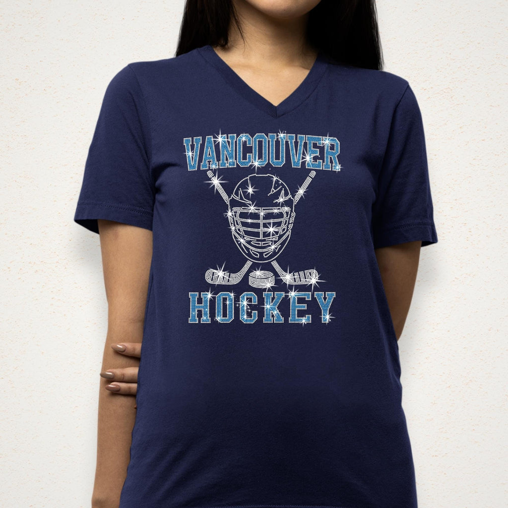 Vancouver Hockey Rhinestone Shirt: Sparkling Hockey Tournament Tee