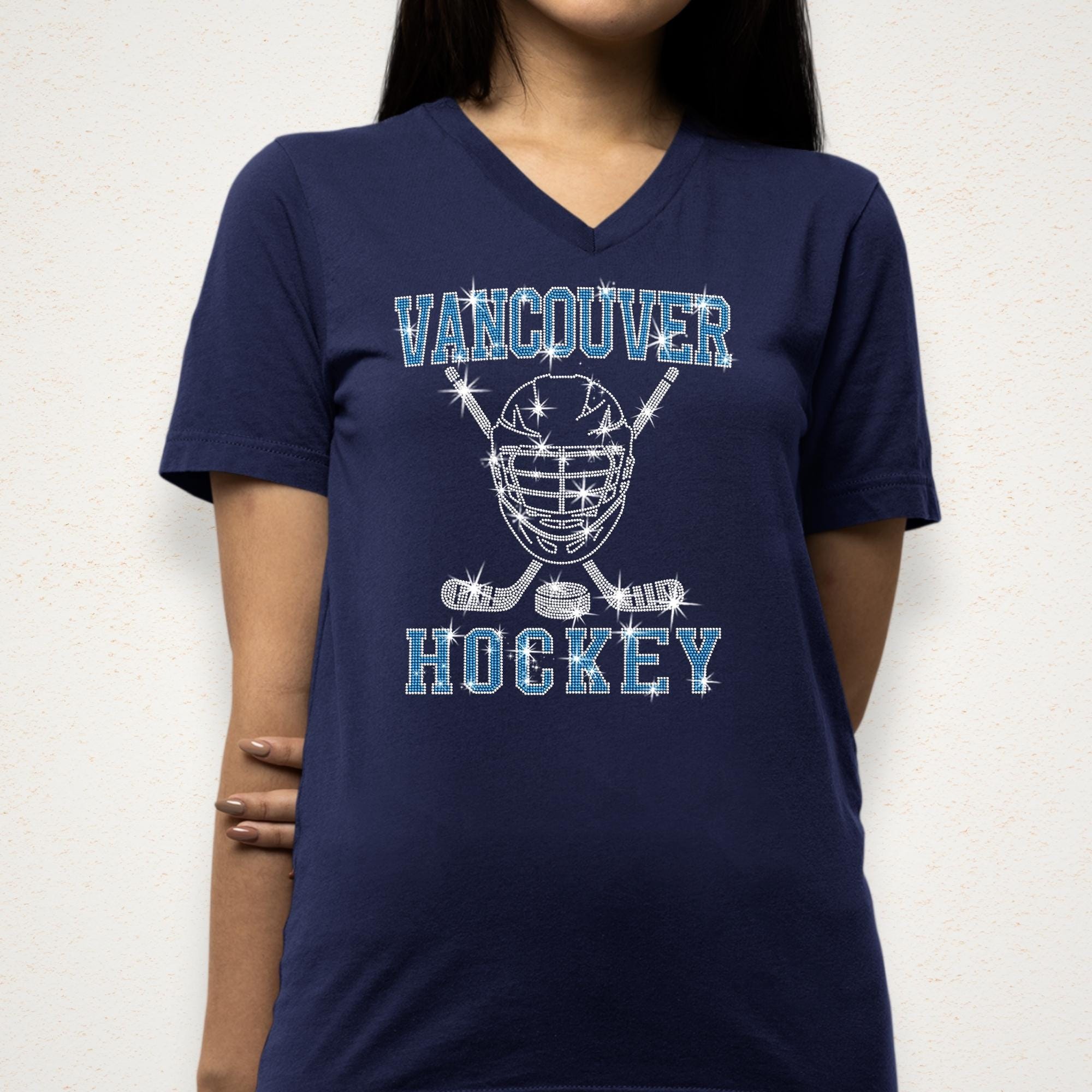 Vancouver Hockey Rhinestone Shirt: Sparkling Hockey Tournament Tee