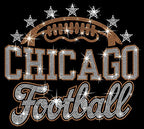 Chicago Football Rhinestone Shirt: Bling Game Day Stadium Outfit