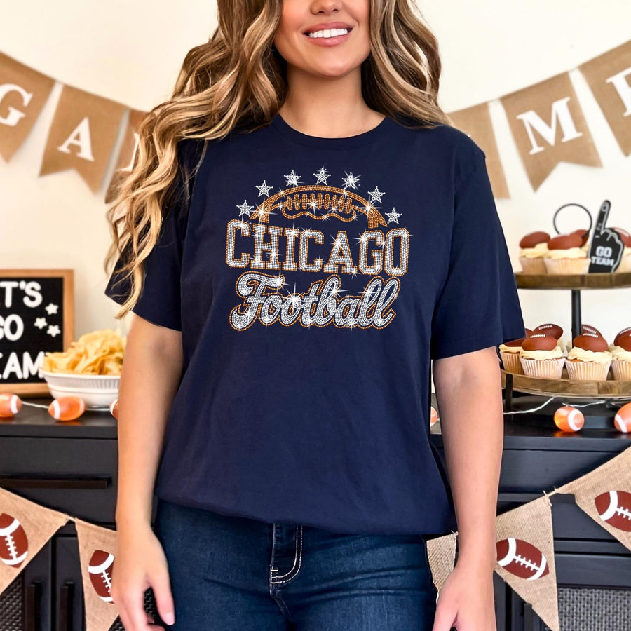 Chicago Rhinestone Football Apparel