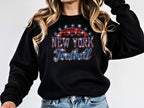 New York Football Rhinestone Shirt: Team Fans Game Day Sparkle Tee