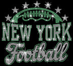 Rhinestone New York Football Shirt: Sparkly Game Day Stadium Wear