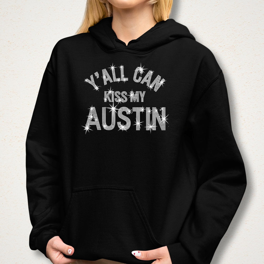 Y'all Can Kiss My Austin Rhinestone Shirt: Sparkling Western Country Tee