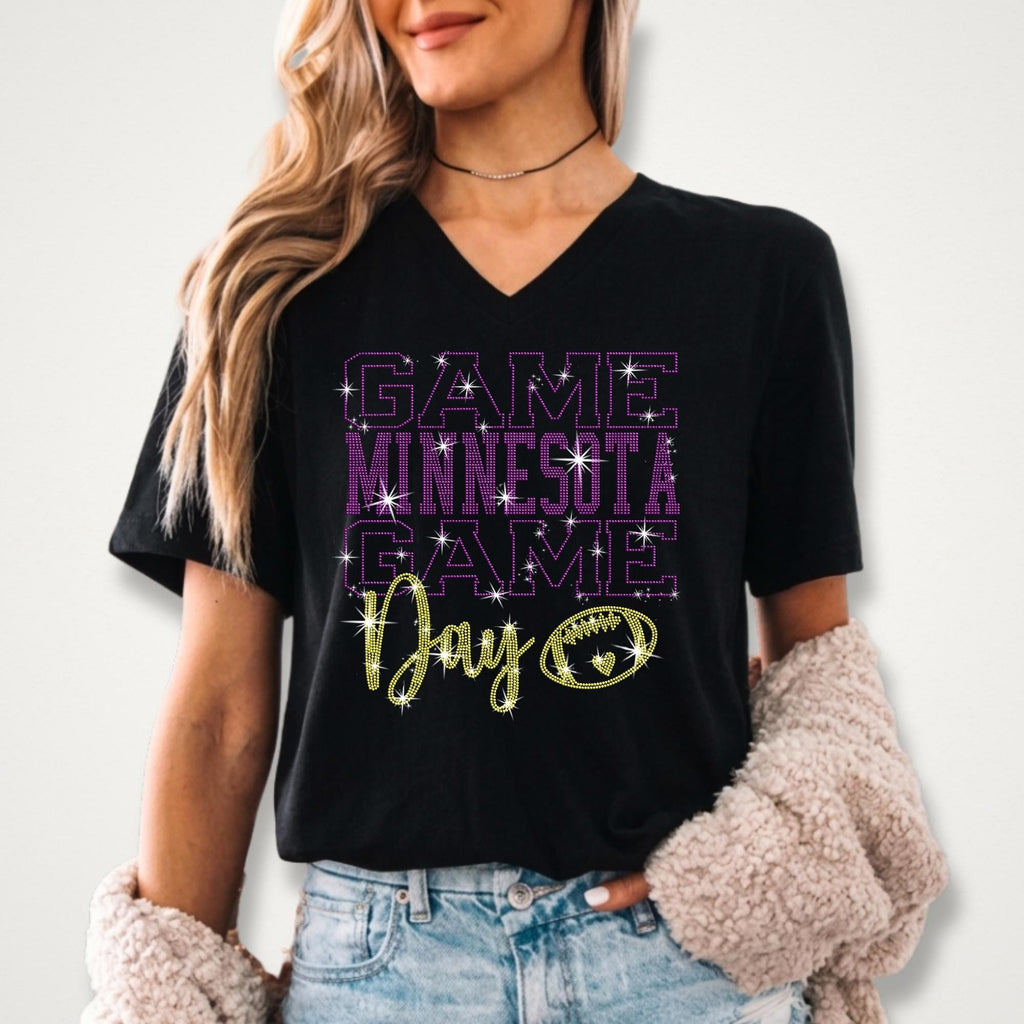 Minnesota Game Day Shirt: Retro Football Sparkle Apparel
