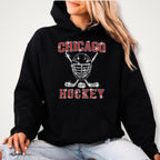 Chicago Rhinestone Hockey Shirt: Sparkly Game Day Women's Tee & Sweatshirt