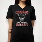 Chicago Rhinestone Hockey Shirt: Sparkly Game Day Women's Tee & Sweatshirt
