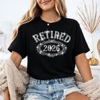 Retired 2026 Rhinestone Shirt: Sparkly Retirement Party Outfit