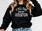 Y'all Can Kiss My Houston Rhinestone Shirt: Funny Houston Bling Tee