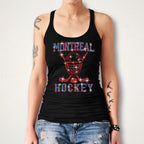 Montreal Hockey Rhinestone Shirt: Sparkling Hockey Team Supporters Tee