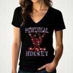 Montreal Hockey Rhinestone Shirt: Sparkling Hockey Team Supporters Tee