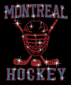 Montreal Hockey Rhinestone Shirt: Sparkling Hockey Team Supporters Tee