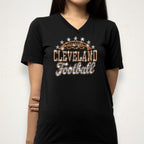 Cleveland Football Rhinestone Shirt: Sparkly Tailgate Party Outfit