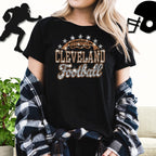 Cleveland Football Rhinestone Shirt: Sparkly Tailgate Party Outfit
