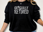 Officially Retired Rhinestone T-Shirt: Sparkly Retirement Gift for Women