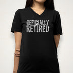 Officially Retired Rhinestone T-Shirt: Sparkly Retirement Gift for Women