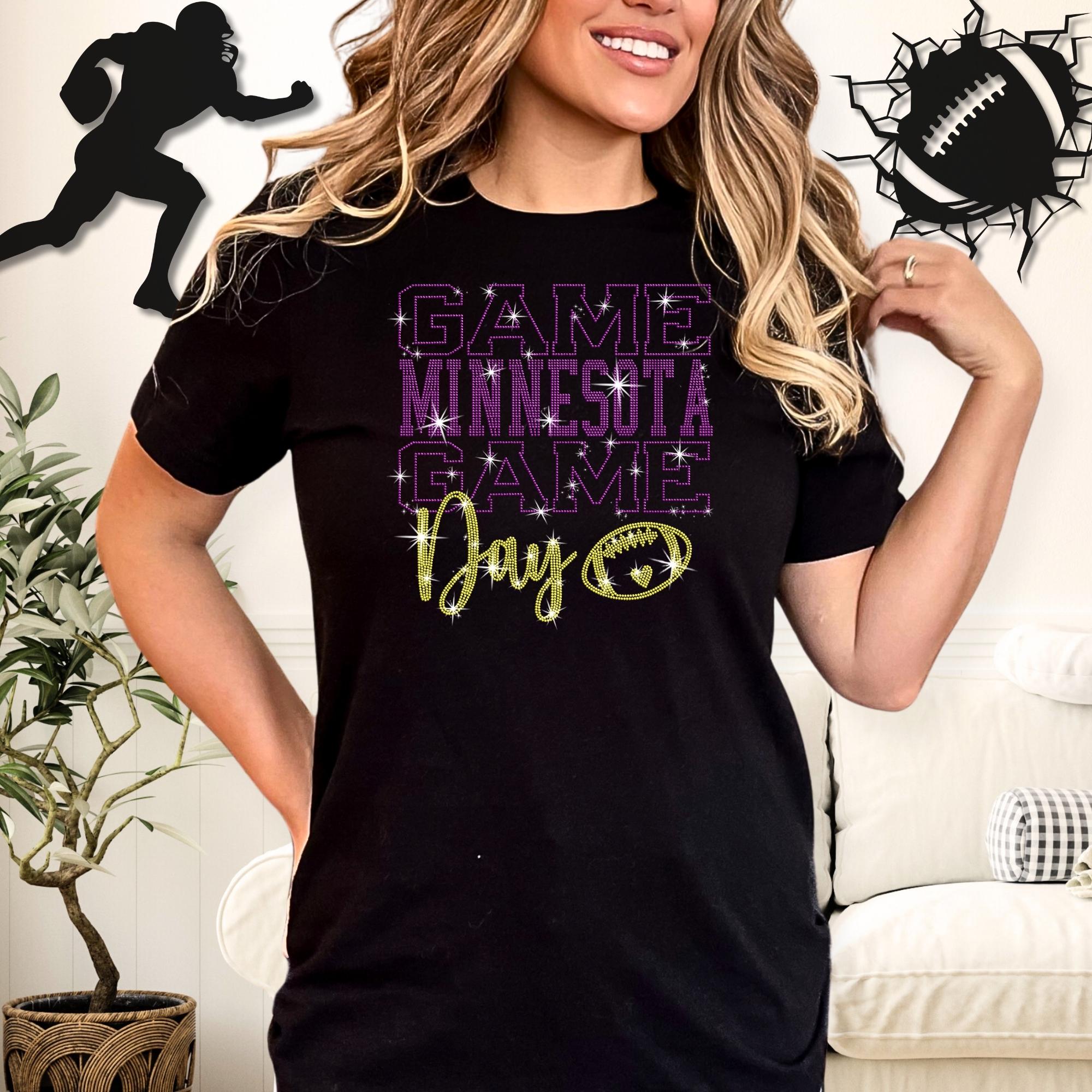 Minnesota Game Day Shirt: Retro Football Sparkle Apparel