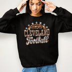 Cleveland Football Rhinestone Shirt: Sparkly Tailgate Party Outfit