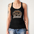 Cleveland Football Rhinestone Shirt: Sparkly Tailgate Party Outfit