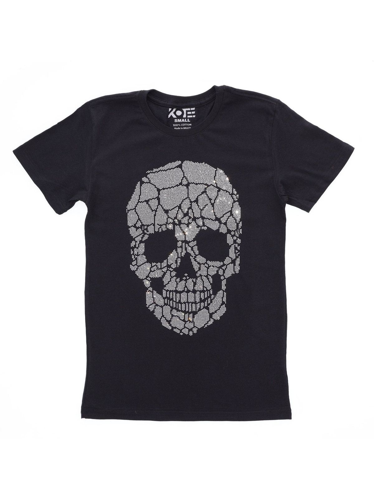 Skull Shirt, Skull T-shirt, Rhinestone Tee, Halloween Shirt, Skull Savage, Crystal shirt, Short Sleeve Shirt, Women bling Tee,
